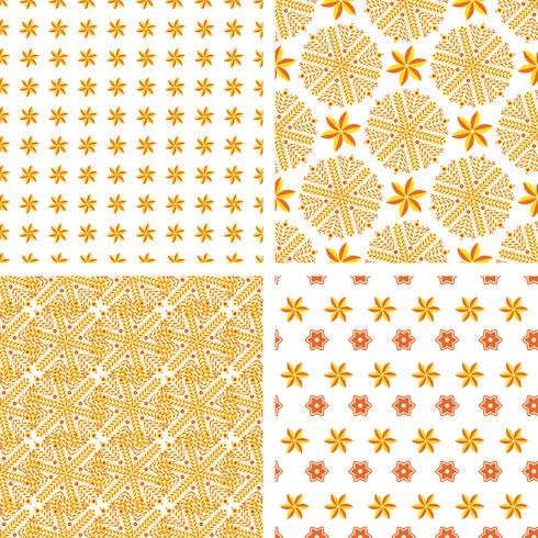 Establecer naranja patrón abstracto sin fisuras vector