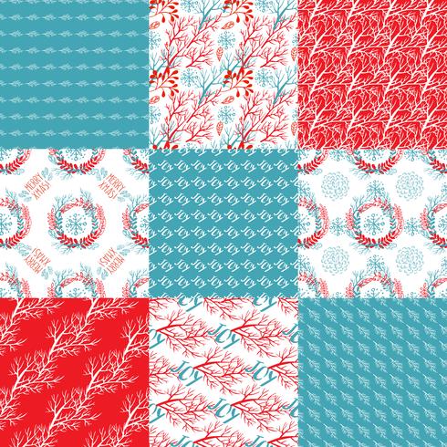 Set of Christmas Background.  vector
