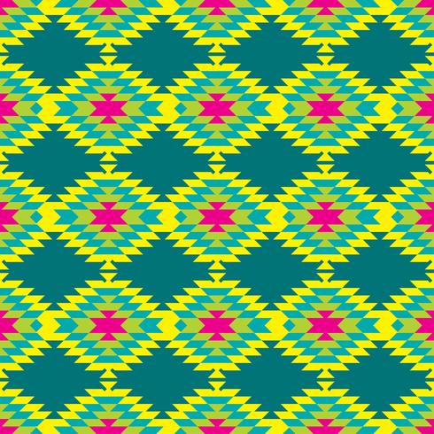 Mexican Folkloric  tracery textile seamless pattern vector