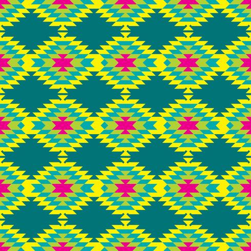 Tracería folklórica mexicana textil patrón sin costuras vector