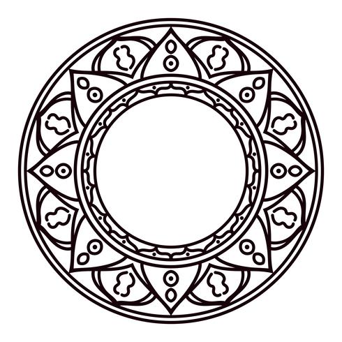 Mandalas. Ethnic decorative elements in a circle.  vector