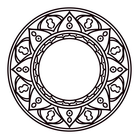 Mandalas. Ethnic decorative elements in a circle.  vector