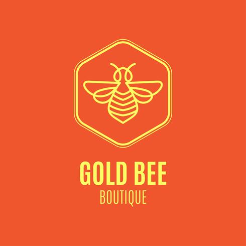 insect. Badge Bee for corporate identity vector