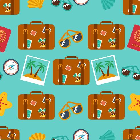 seamless backgrounds of travel, summer  vector