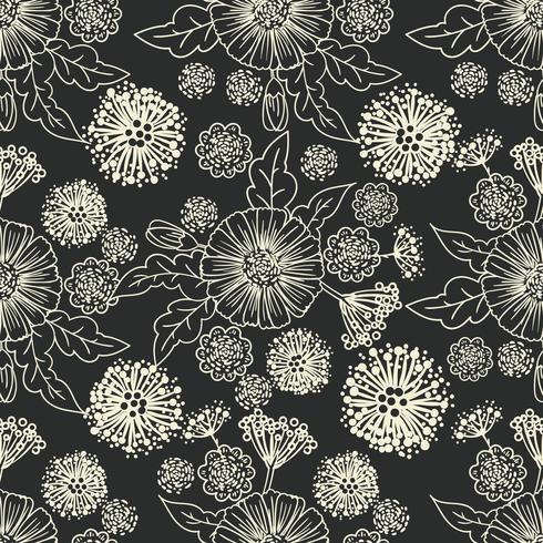 Trendy Seamless Floral Pattern  vector