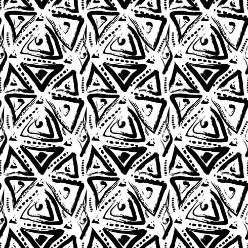 Hand drawn painted seamless pattern. vector