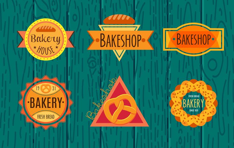 Collection of vintage retro bakery  vector