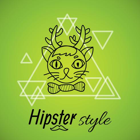 Hipster character design vector