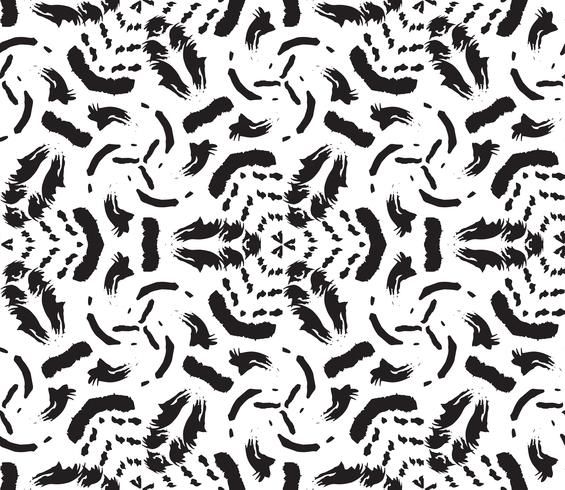 Hand drawn painted seamless pattern. vector