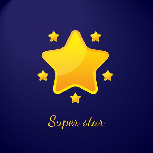 shiny golden star vector