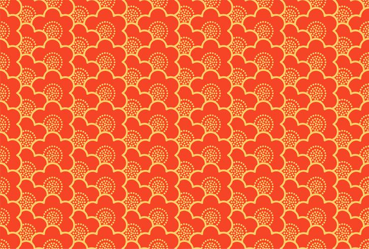 Japanese ornament with sakura flowers  seamless pattern vector