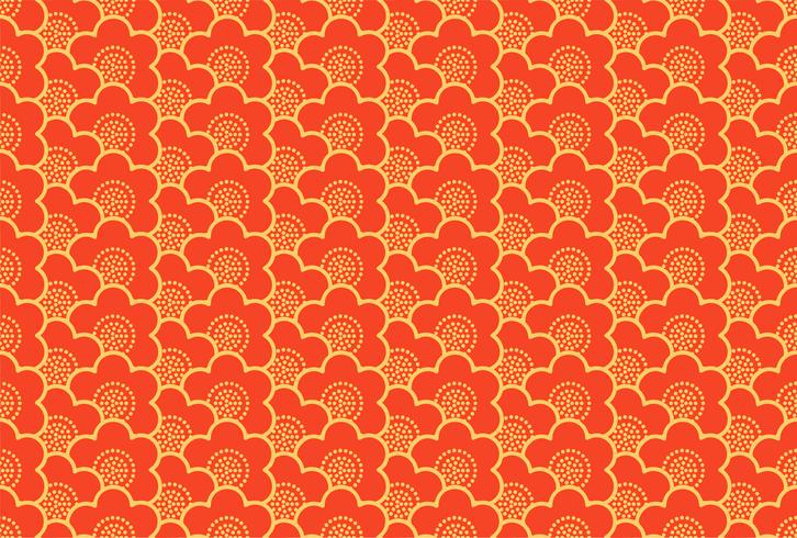 Japanese ornament with sakura flowers  seamless pattern vector