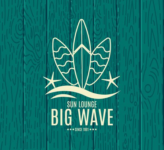 Retro Style Surfing Labels, vector