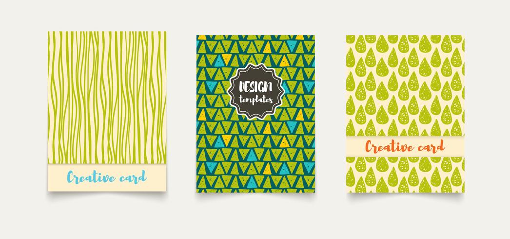 Template ethnic creative cards. vector