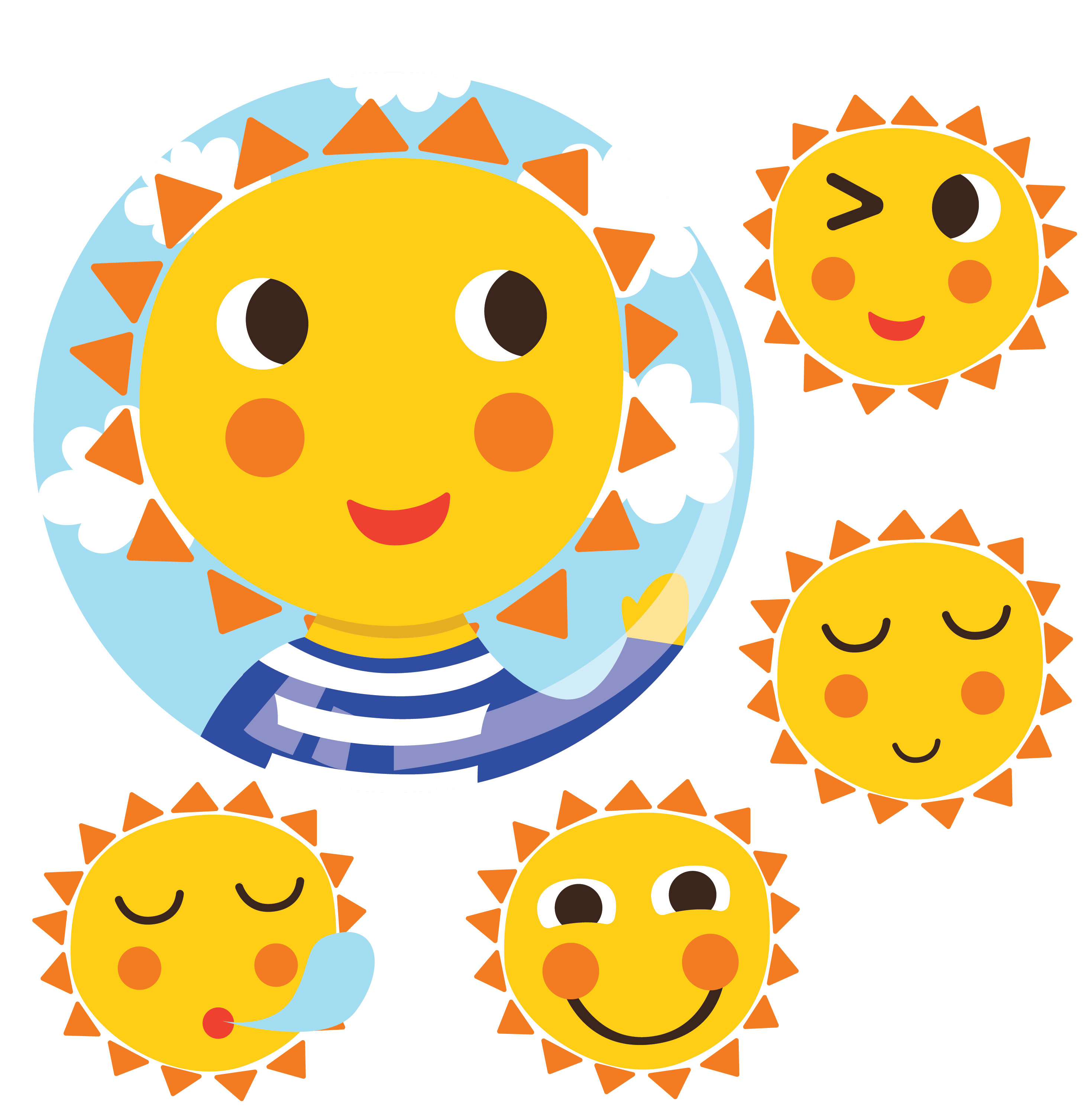  Cute Sun Clipart  Vector Pack 347611 Vector Art  at Vecteezy