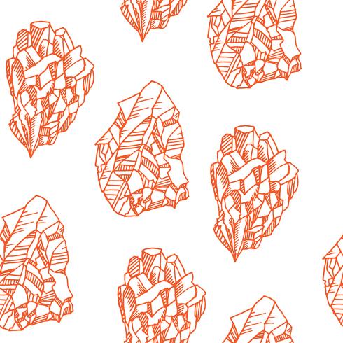 Seamless pattern with crystals vector