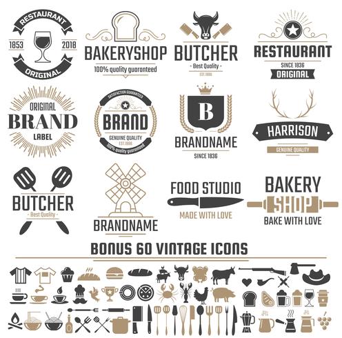 Vintage Retro Vector Labels for banner