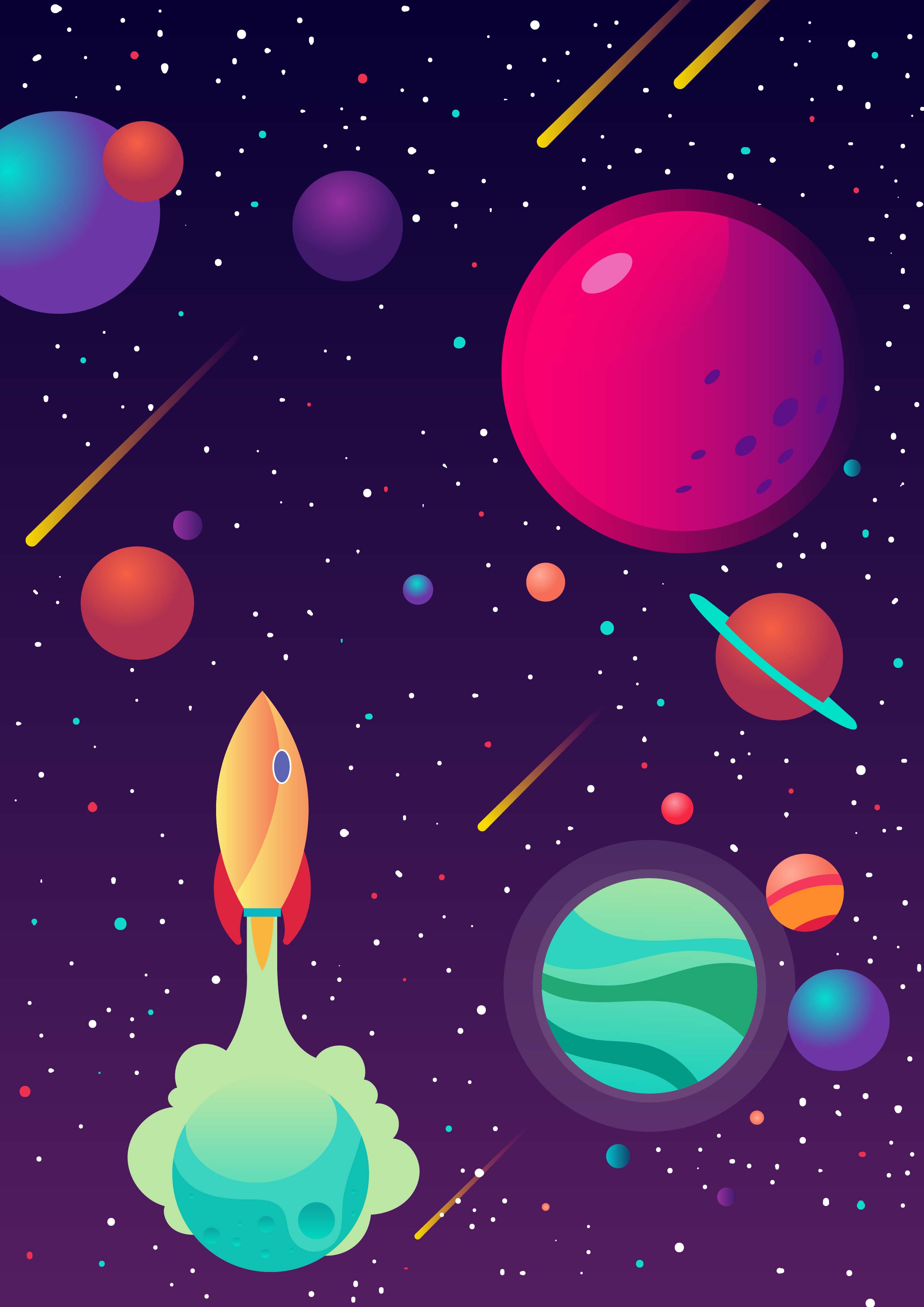 Cartoon Galaxy Wallpaper