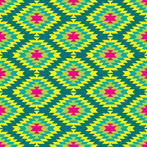 Mexican Folkloric  tracery textile seamless pattern vector
