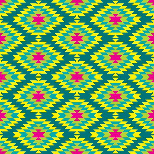 Tracería folklórica mexicana textil patrón sin costuras vector