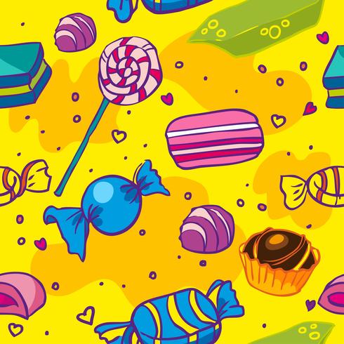 seamless texture of candy vector