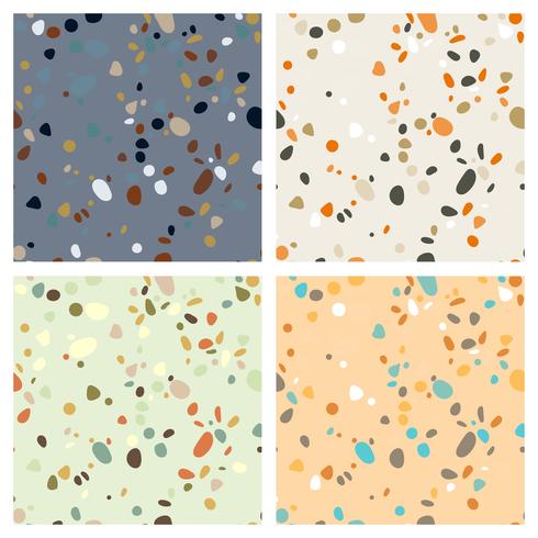 Terrazzo seamless pattern. Imitation of a Venetian stone floor vector