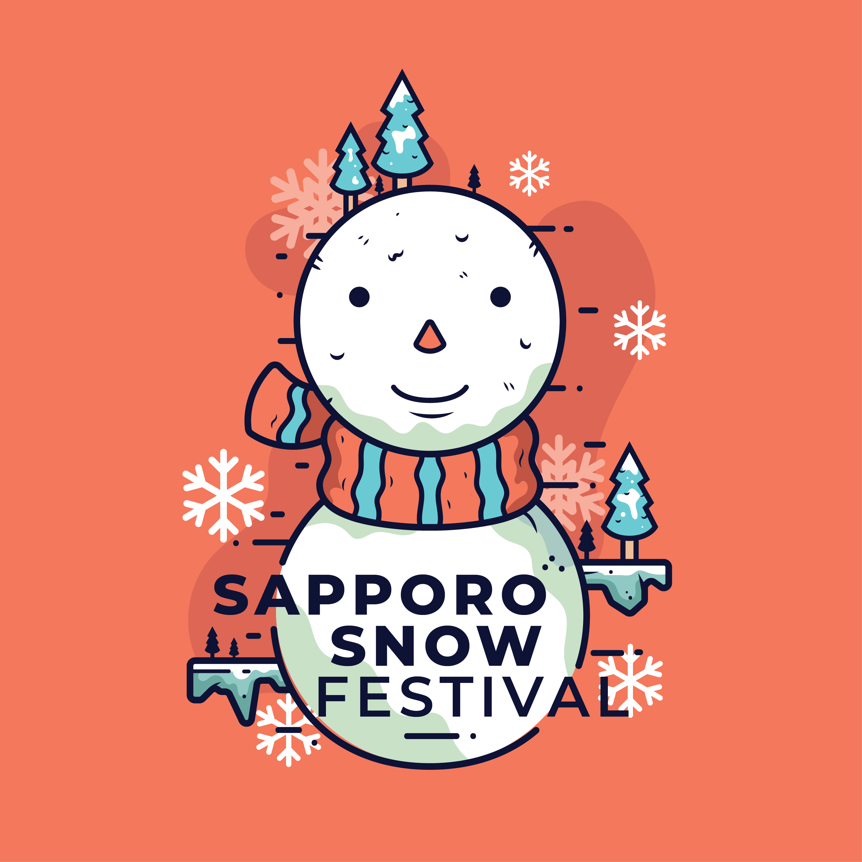 Sapporo Snow Festival Vector 347782 Vector Art at Vecteezy