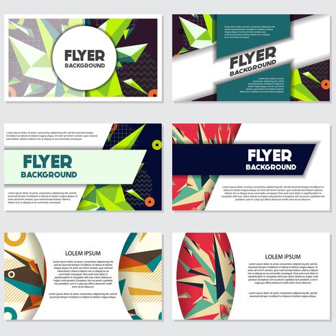 Low Poly Flyer style background Design Template vector