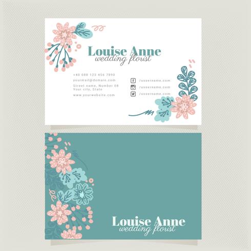 Vector Florist Business Card Template