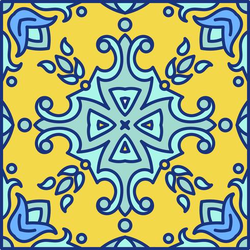 Azulejos de azulejo portugués. Azul y blanco hermosa patte inconsútil vector