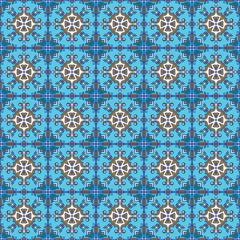 Portuguese azulejo tiles. Blue and white gorgeous seamless patte vector