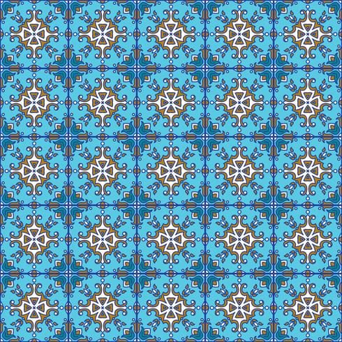 Portuguese azulejo tiles. Blue and white gorgeous seamless patte vector