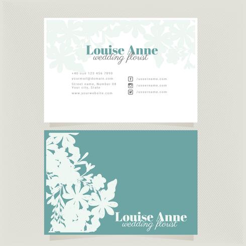 Vector Minimal Florist Business Card