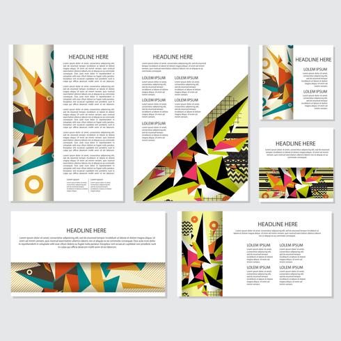 Low Poly Flyer style background diseño plantilla vector