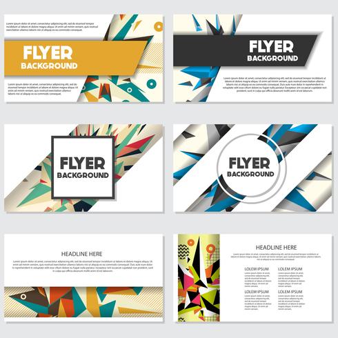 Low Poly Flyer style background diseño plantilla vector