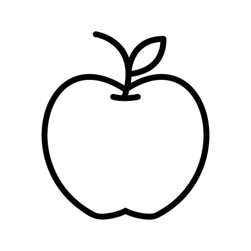 icono de vector de manzana