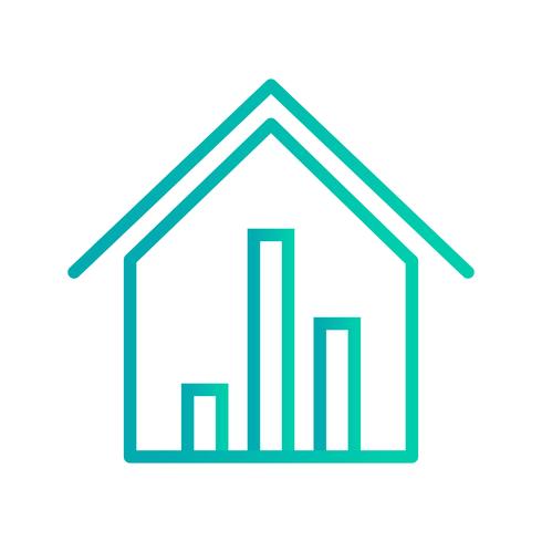 Estadísticas inmobiliarias Vector icono