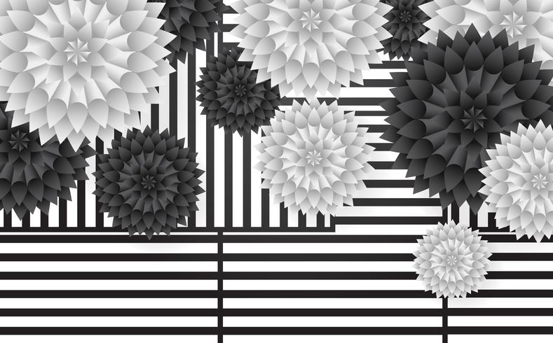 Sale Flowers Vector background