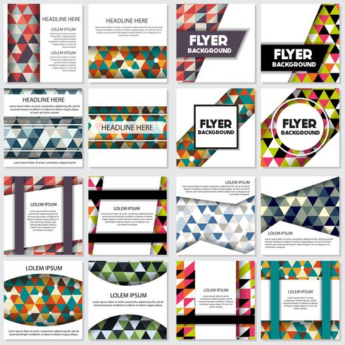 Low Poly Flyer style background Design Template vector