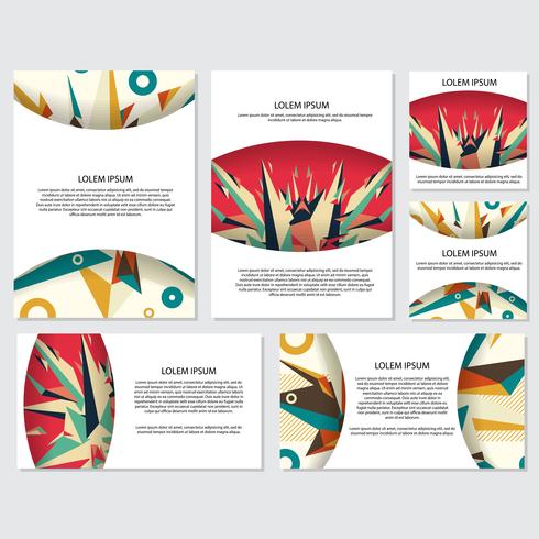 Low Poly Flyer style background diseño plantilla vector