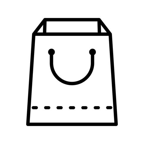 Vector icono de bolsa de compras