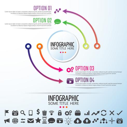 Plantilla de diseño de infografías vector