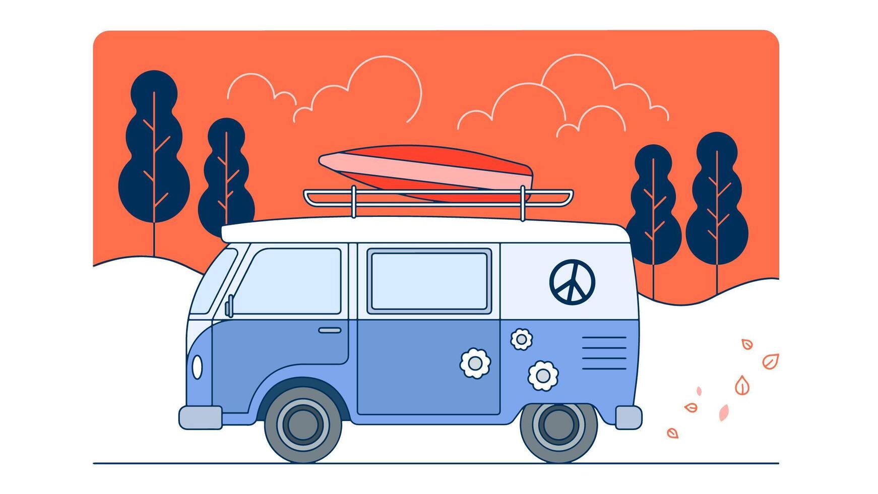 Vector de viaje de playa