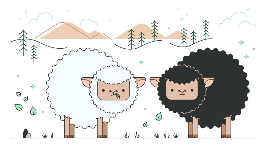 Black Sheep Vector