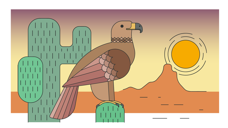 vector de águila del desierto