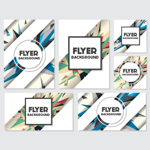 Low Poly Flyer style background Design Template vector
