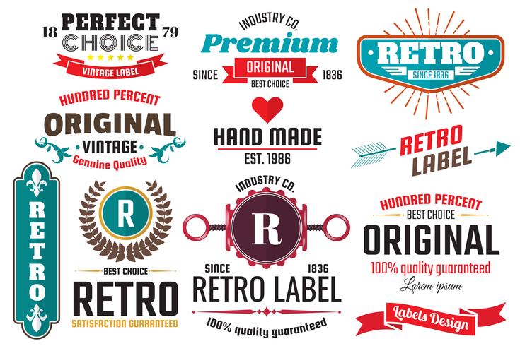 Vintage Retro Vector etiquetas para banner