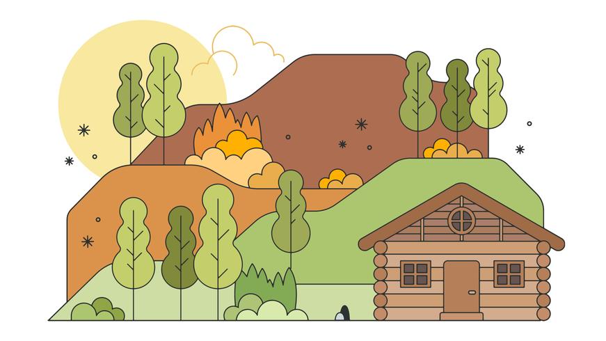 Log Cabin Vector