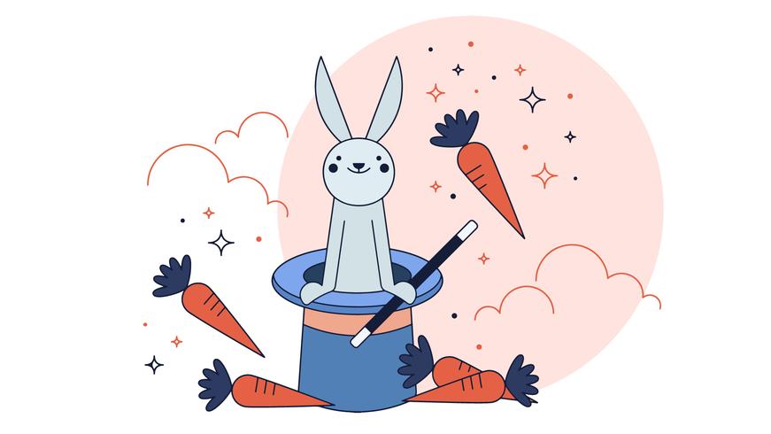 Magic Rabbit Vector