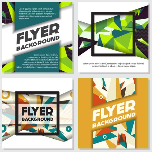 Low Poly Flyer style background diseño plantilla vector